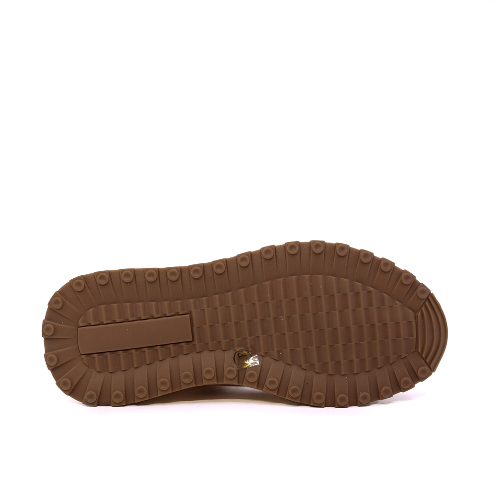 Sneakers perforați femei Benvenuti bej din piele și textil 1991DPF0750VBE