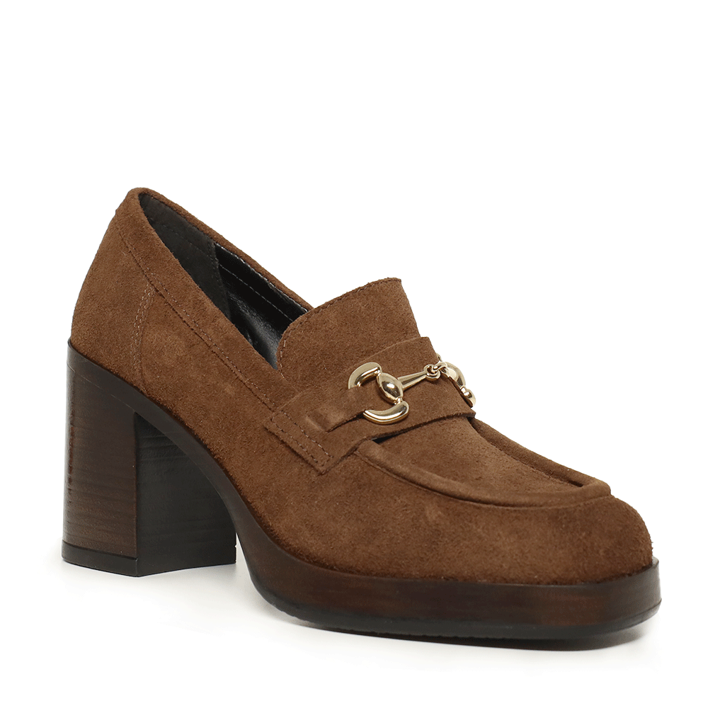 Pantofi cu toc înalt femei Benvenuti maro din piele întoarsă 680DP27744VM - 1 | YEO