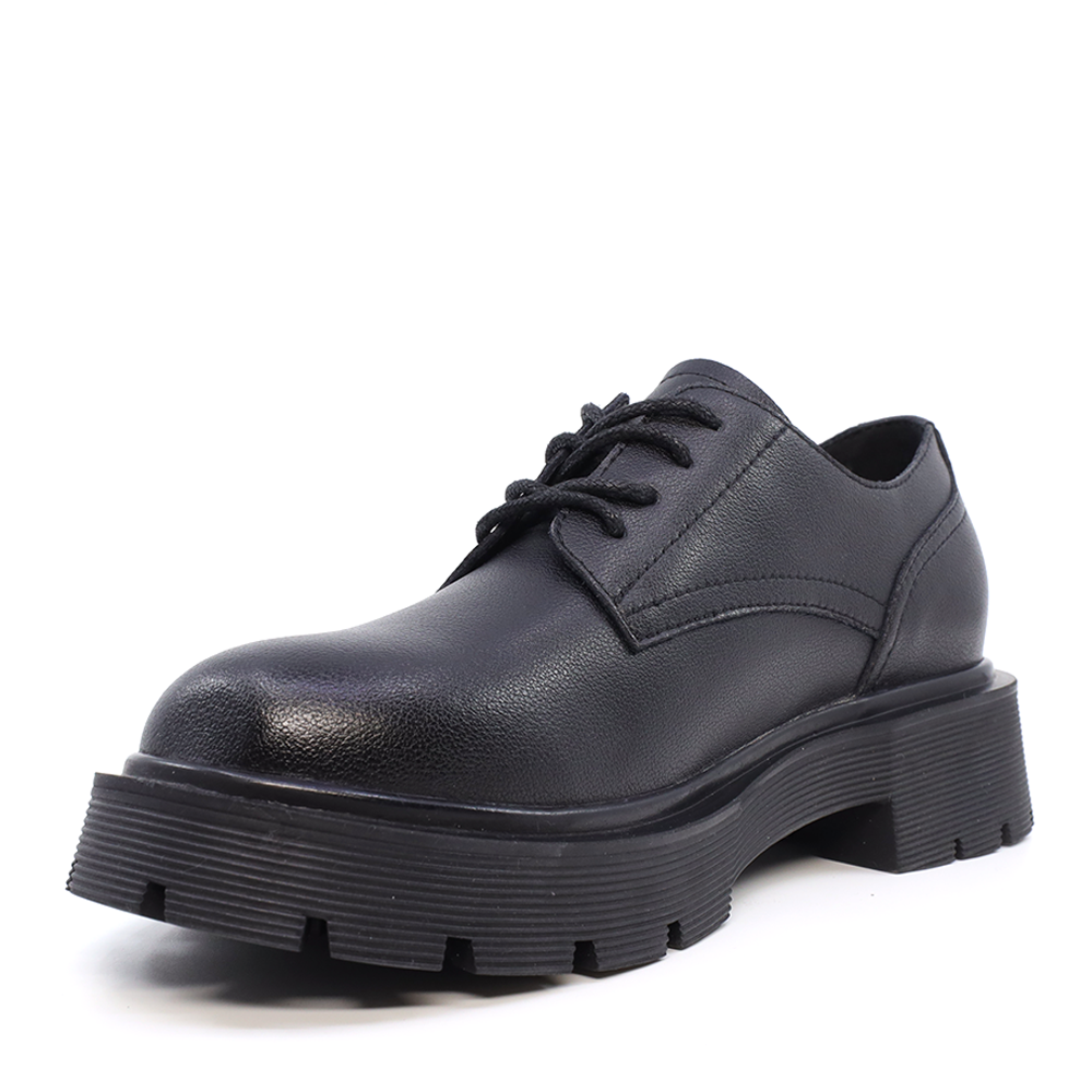 Pantofi derby femei Benvenuti negri din piele naturală 3745DP601N