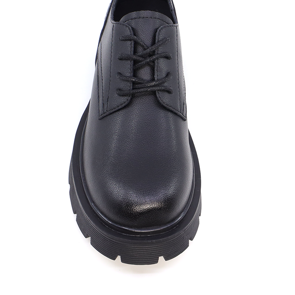 Pantofi derby femei Benvenuti negri din piele naturală 3745DP601N