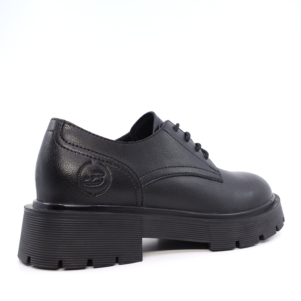Pantofi derby femei Benvenuti negri din piele naturală 3745DP601N