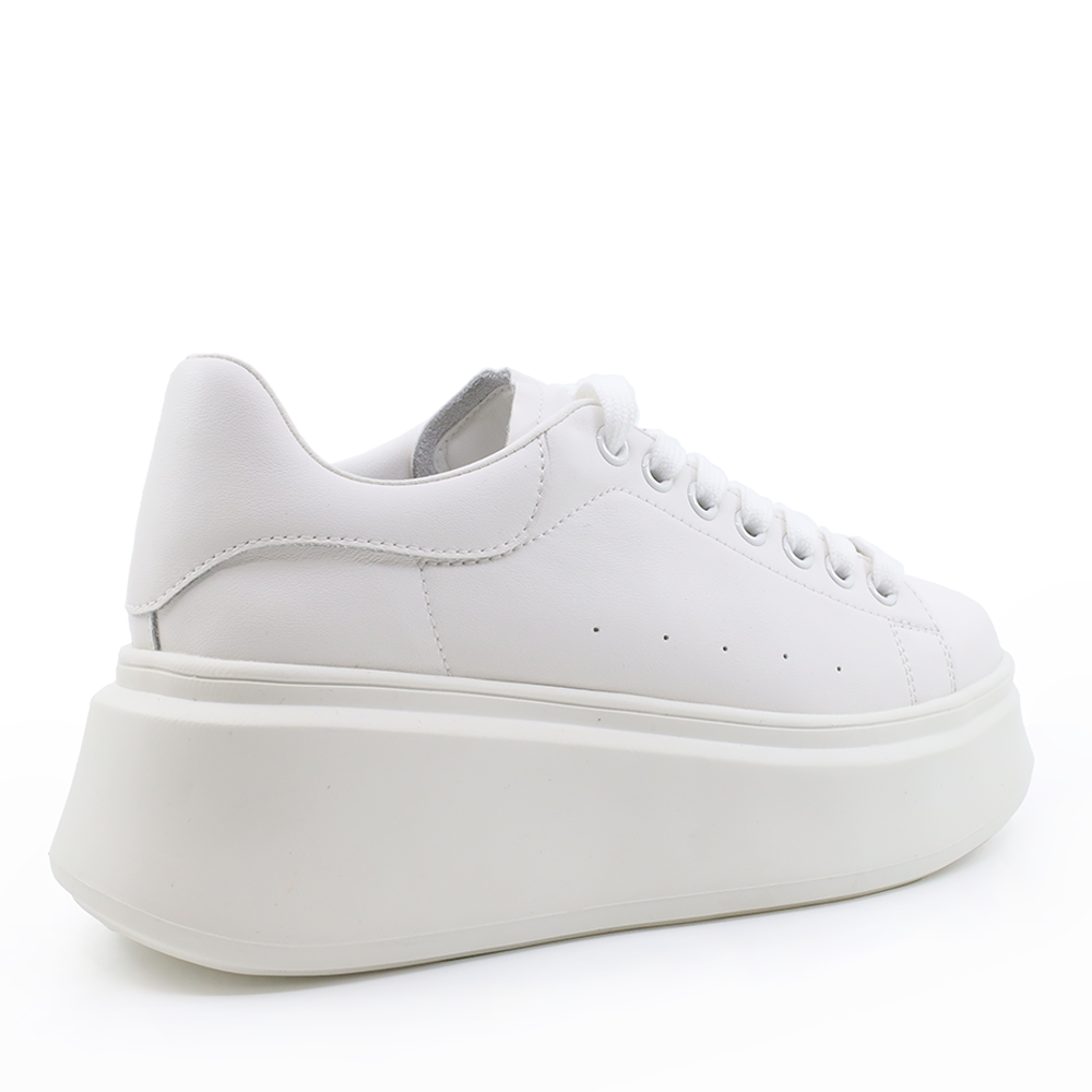 Pantofi sport femei Benvenuti albi din piele 3742dp002a