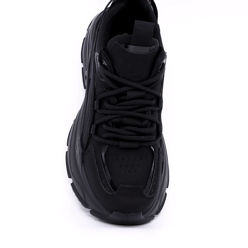 Sneakers chunky femei Benvenuti negri din piele 1279DP4513N