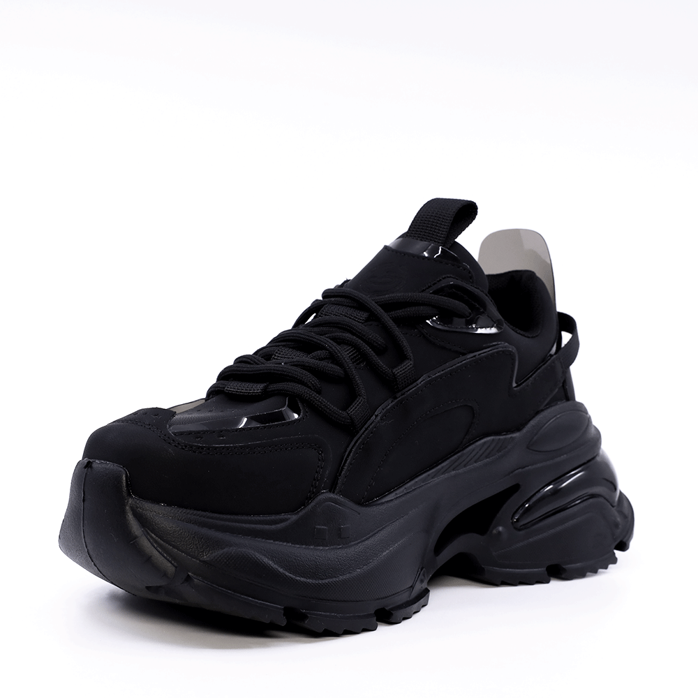 Sneakers chunky femei Benvenuti negri din piele 1279DP4513N
