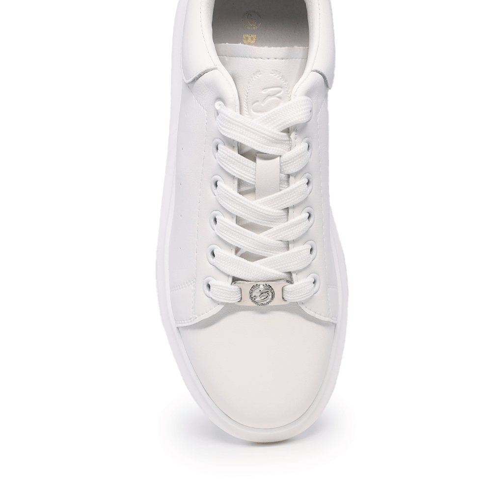 Sneakers Benvenuti albi din piele 3742dp312a
