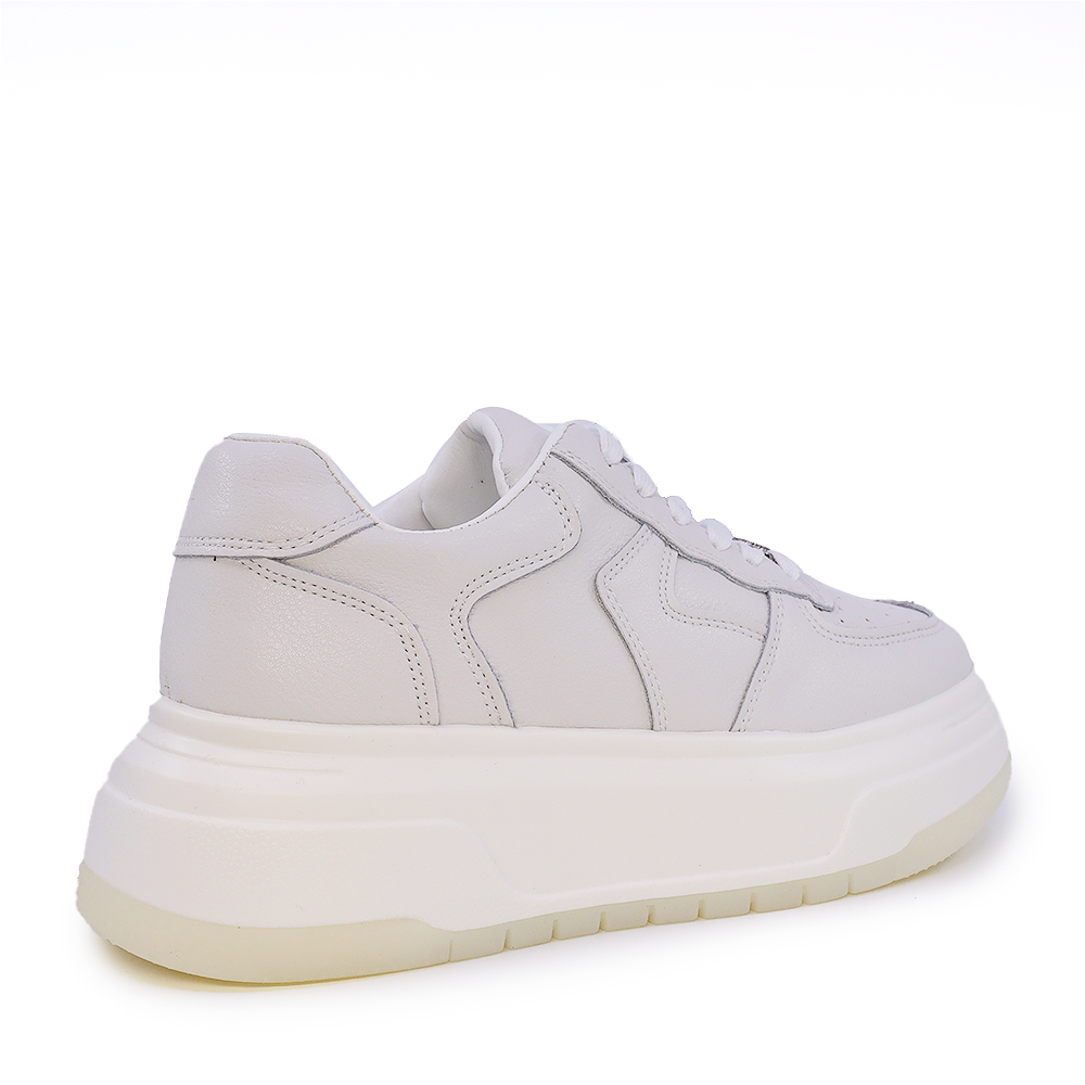 Sneakers femei Benvenuti albi din piele 3747DP320A