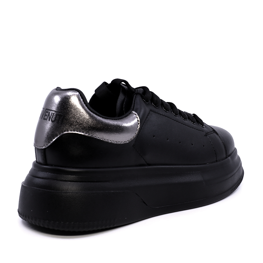 Sneakers ușori femei Benvenuti negri din piele 3749DP170N