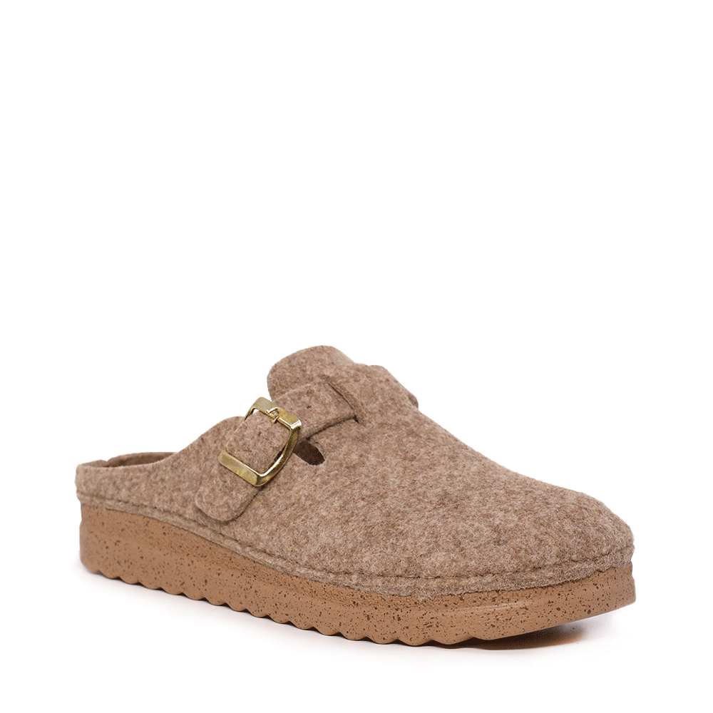 Papuci de casă femei Benvenuti bej din pâslă 2610DPP11920BE