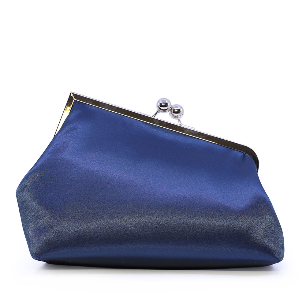 Poșetă tip clutch femei Benvenuti bleumarin din satin 290PLS19509BL