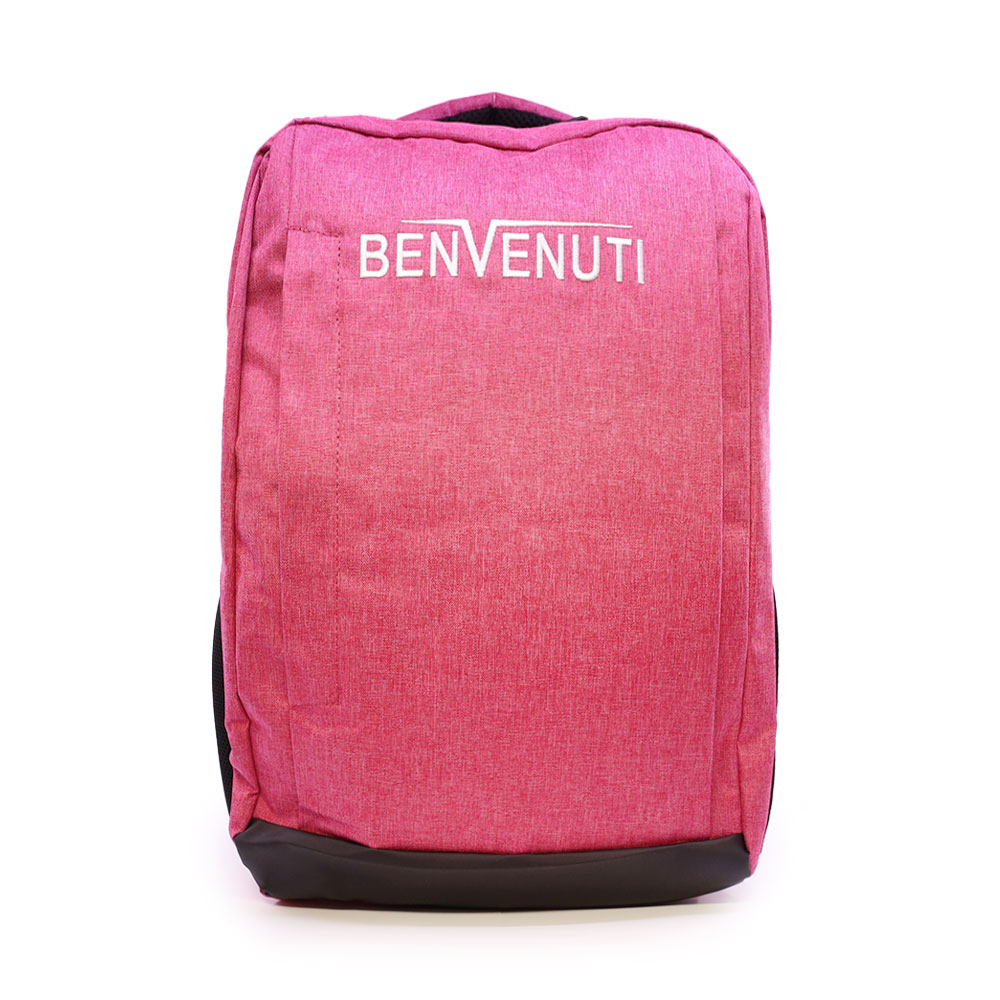 Rucsac femei  Benvenuti roz cu logo brodat  248rucson210066ro