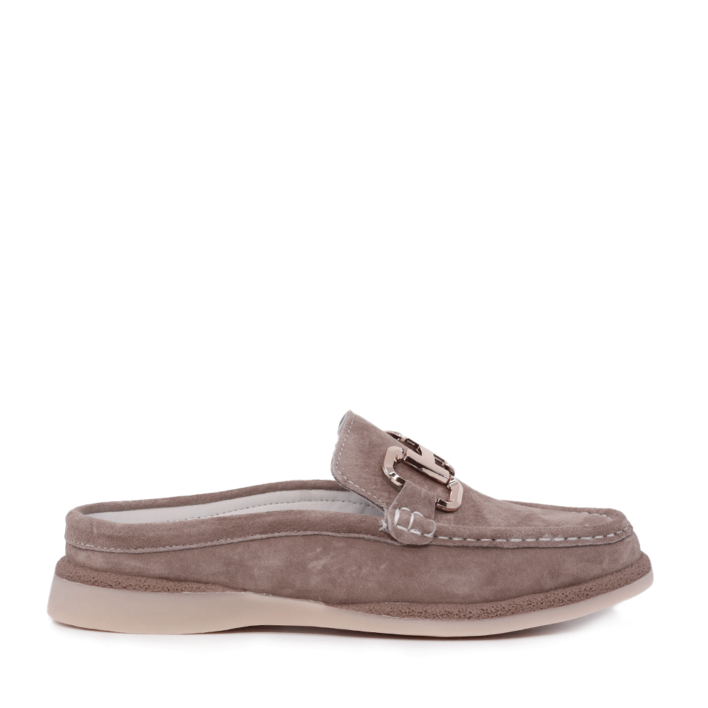 Saboți ușori  femei Benvenuti taupe din piele întoarsă   1991DST0110VTA