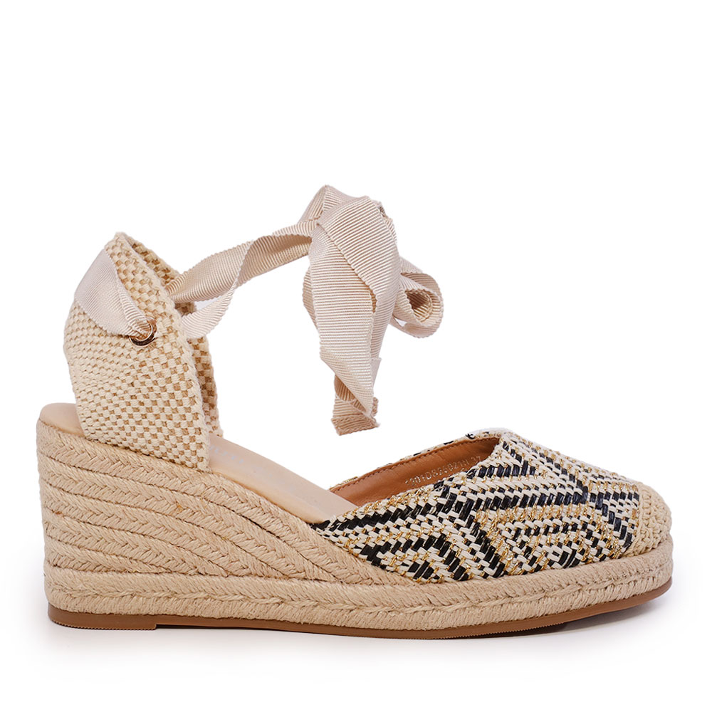 Espadrile femei Benvenuti bej cu platformă din material textil 1201DS26021N