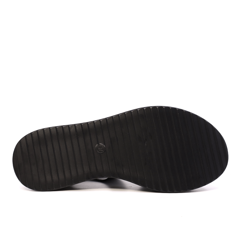 Sandale cu închidere pe gleznă femei Benvenuti negre din piele 1279DS6479N