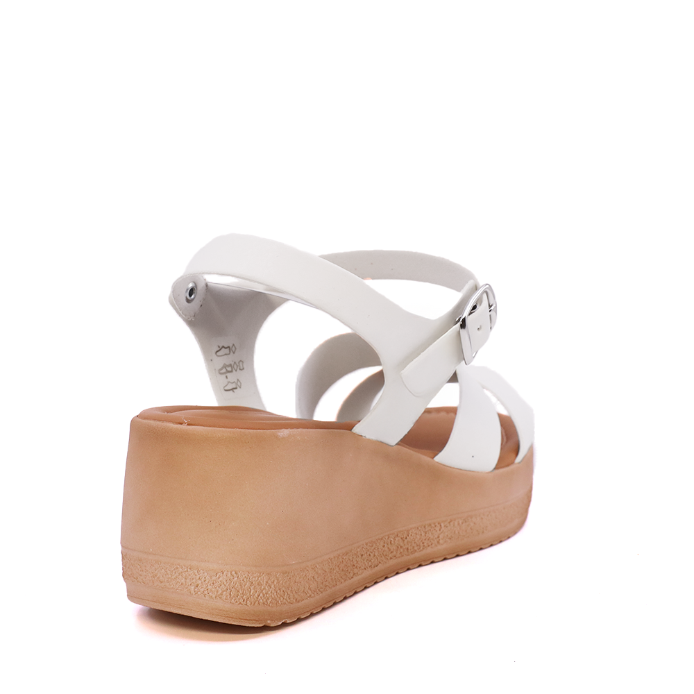 Sandale cu platformă femei Benvenuti albe  2619DS0070A
