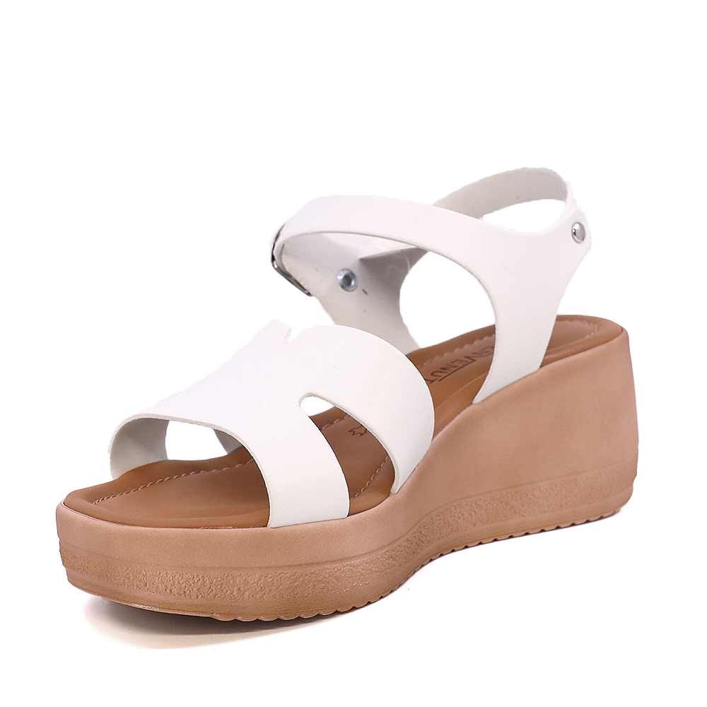 Sandale cu platformă femei Benvenuti albe  2619DS0070A