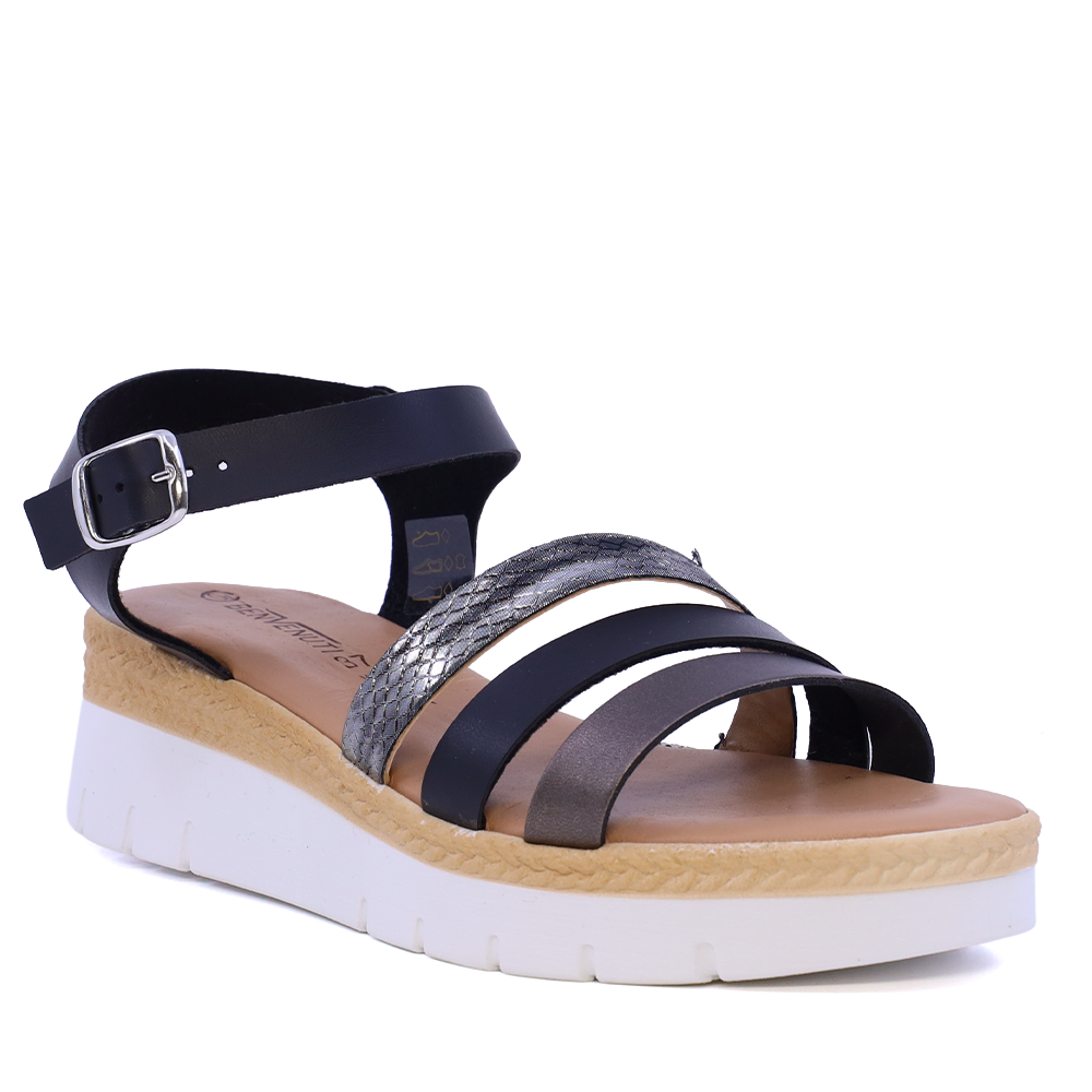 Sandale cu platformă femei Benvenuti negre 2611DS0006N