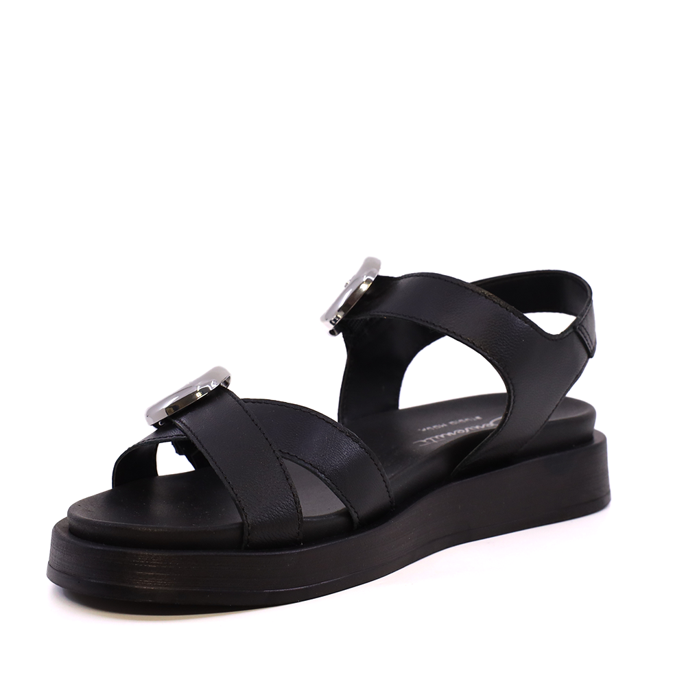 Sandale femei Benvenuti negre din piele 689ds28059n