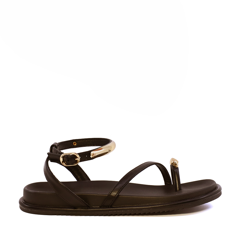 Sandale romane  Benvenuti maro  cu accesorii metalice 3931DS2415M