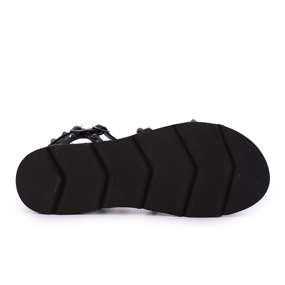 Sandale romane femei Benvenuti negre cu accesorii  3939DS9313N