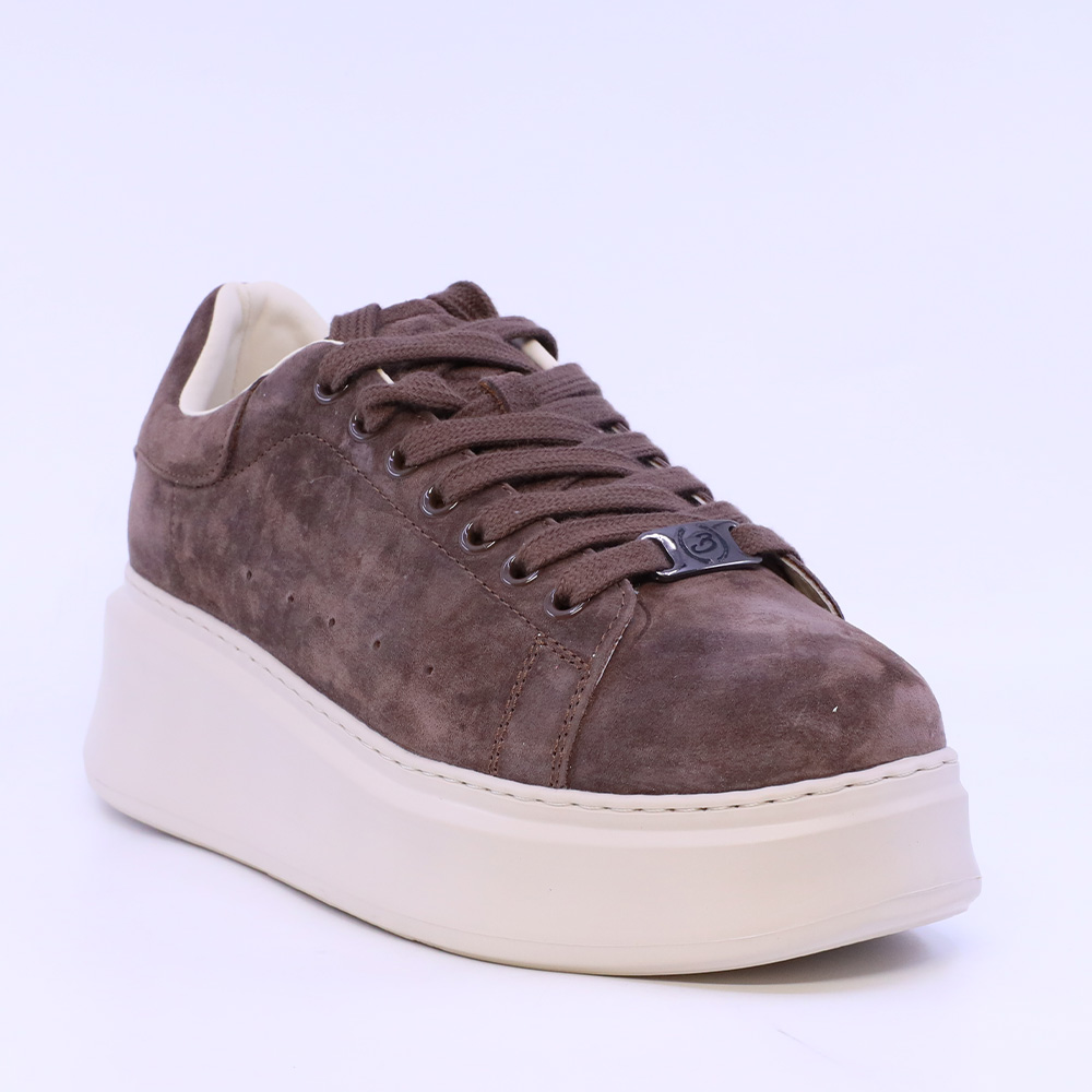 Sneakers femei Benvenuti maro din piele întoarsă 3742DP002VM