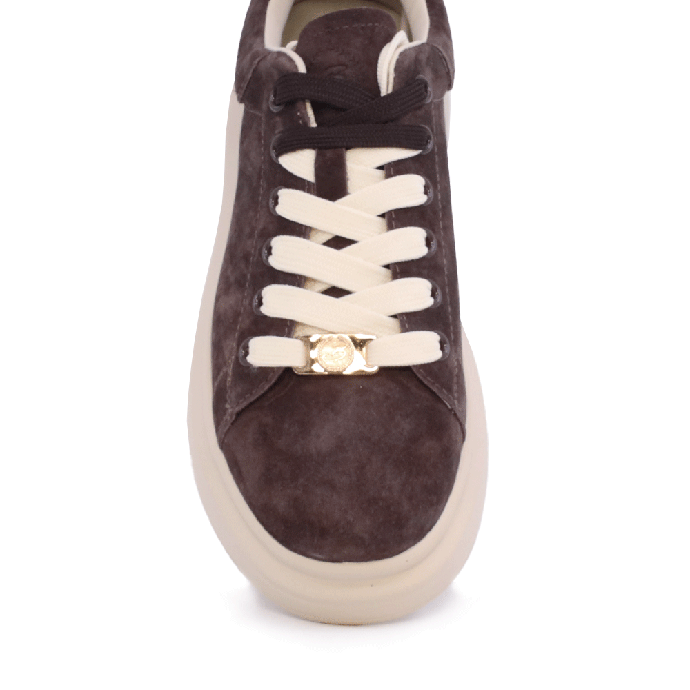 Sneakers femei Benvenuti maro din piele întoarsă 3742dp312vm