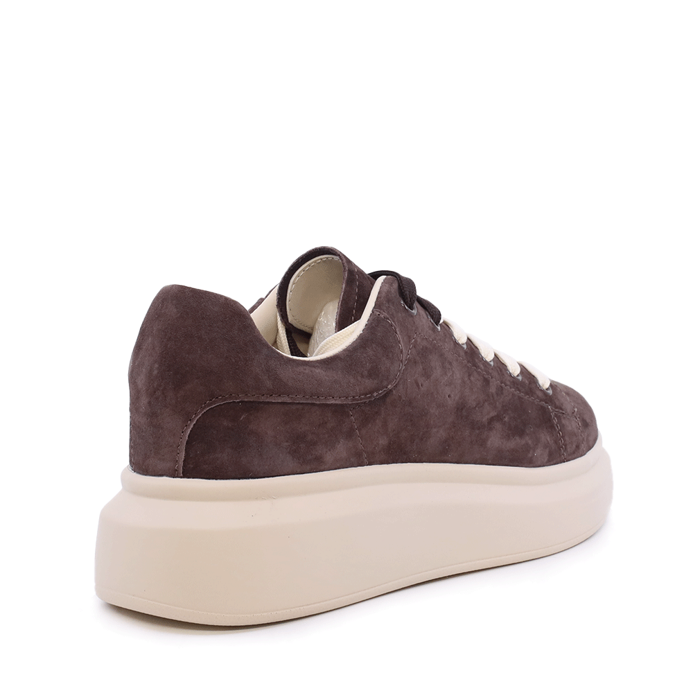 Sneakers femei Benvenuti maro din piele întoarsă 3742dp312vm