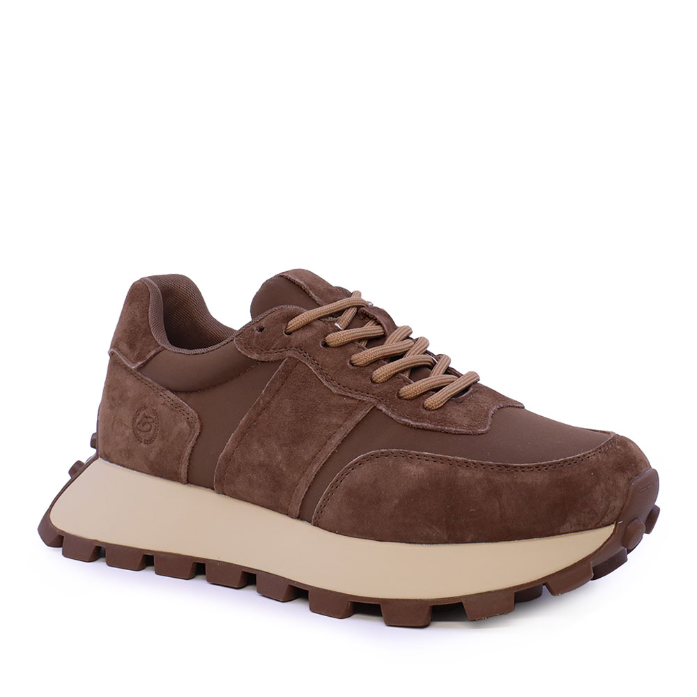 Sneakers femei Benvenuti maro din piele și textil 1992DP5120VM — imaginea 2