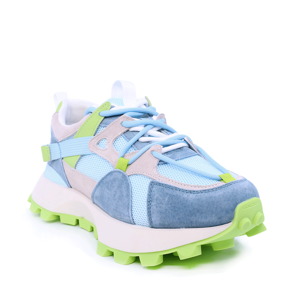 Sneakers femei Benvenuti multi blue  din piele întoarsă și textil 1991DP0490VAZ - imagine 2