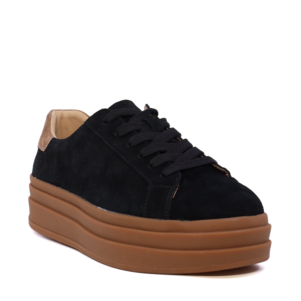 Sneakers femei Benvenuti negri din piele întoarsă  1531DP0502VN - imagine 2