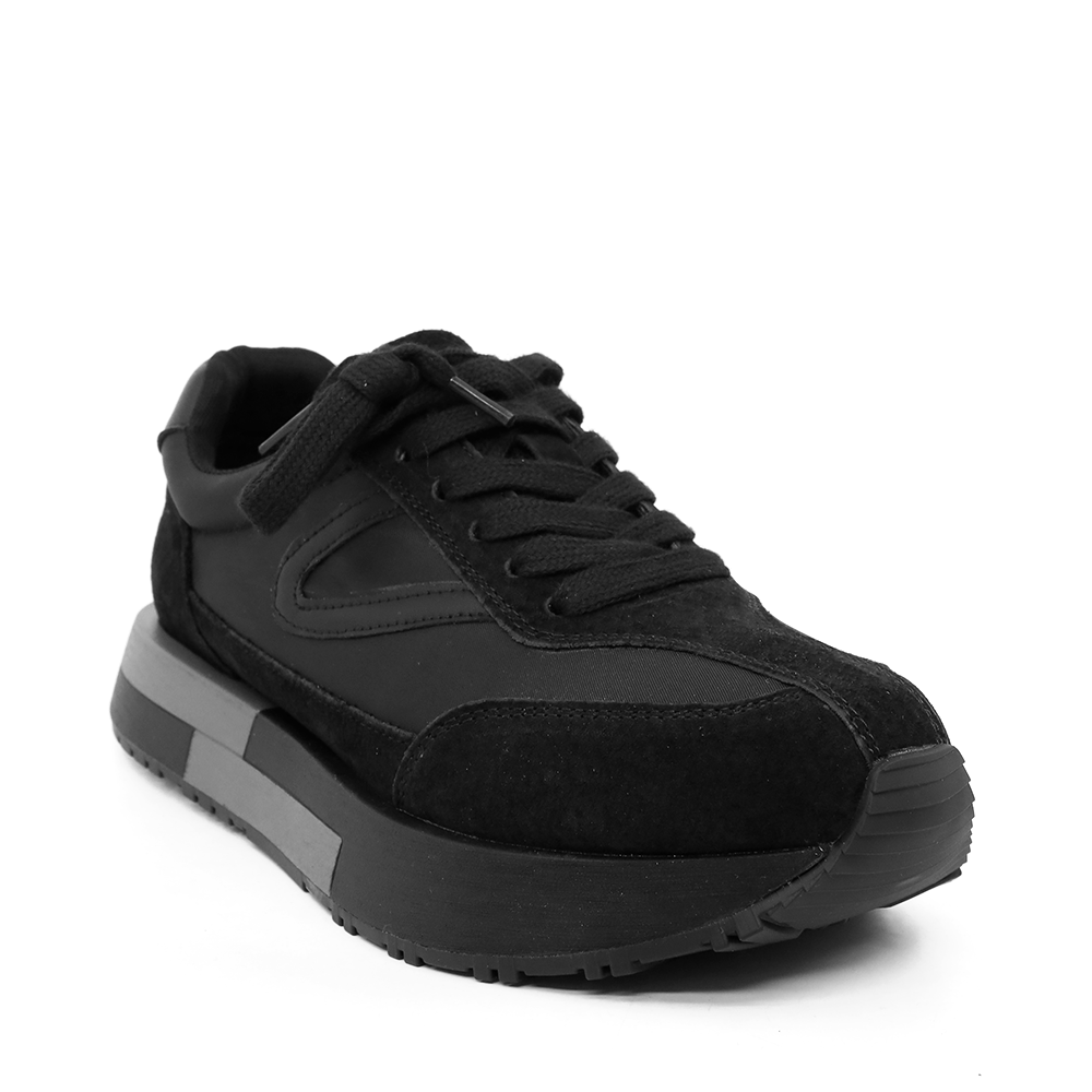 Sneakers femei Benvenuti negri din piele întoarsă și textil 1991DP0470VN - imagine 2