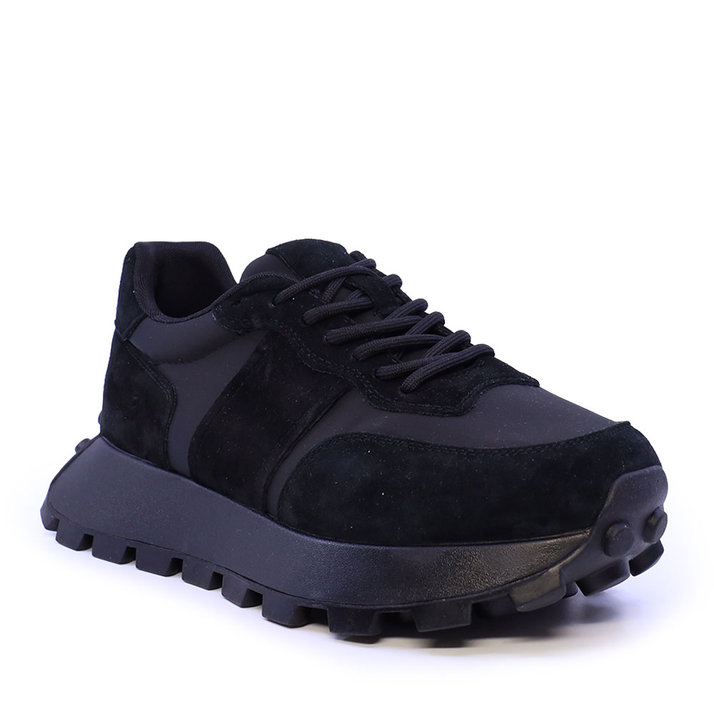 Sneakers femei Benvenuti negri din piele și textil 1992DP5120VN — imaginea 2