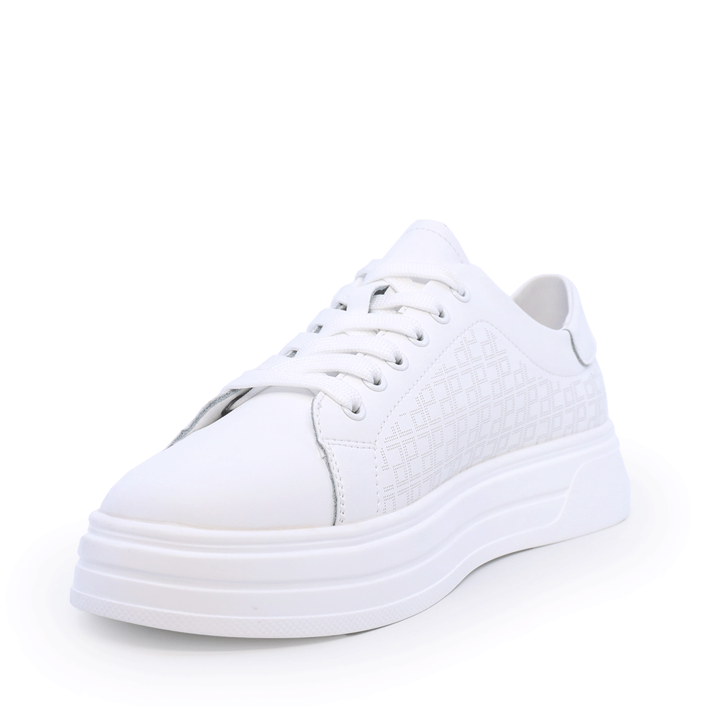 Sneakers ușori femei Benvenuti albi din piele 1539DP0502A