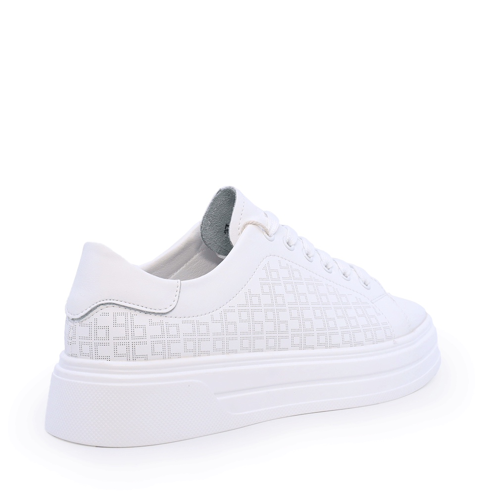Sneakers ușori femei Benvenuti albi din piele 1539DP0502A