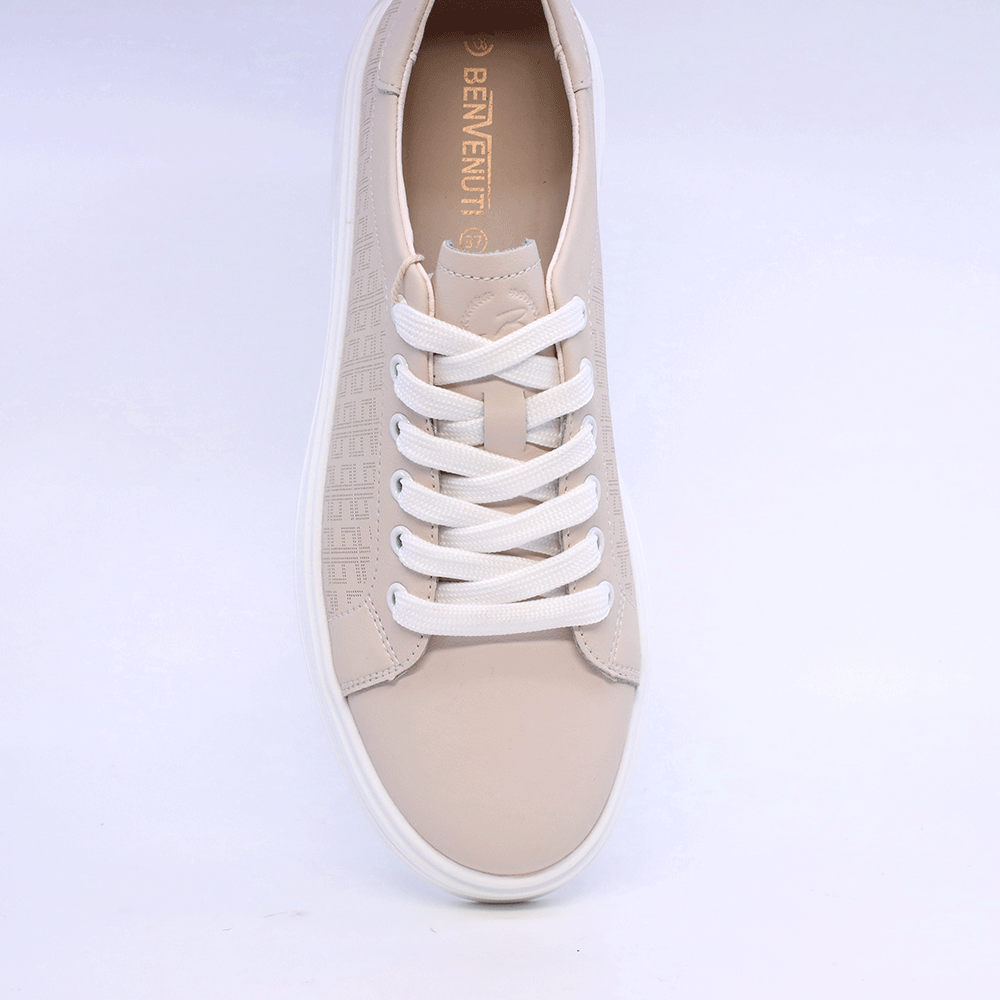 Sneakers ușori femei Benvenuti bej din piele 1539DP0502BE