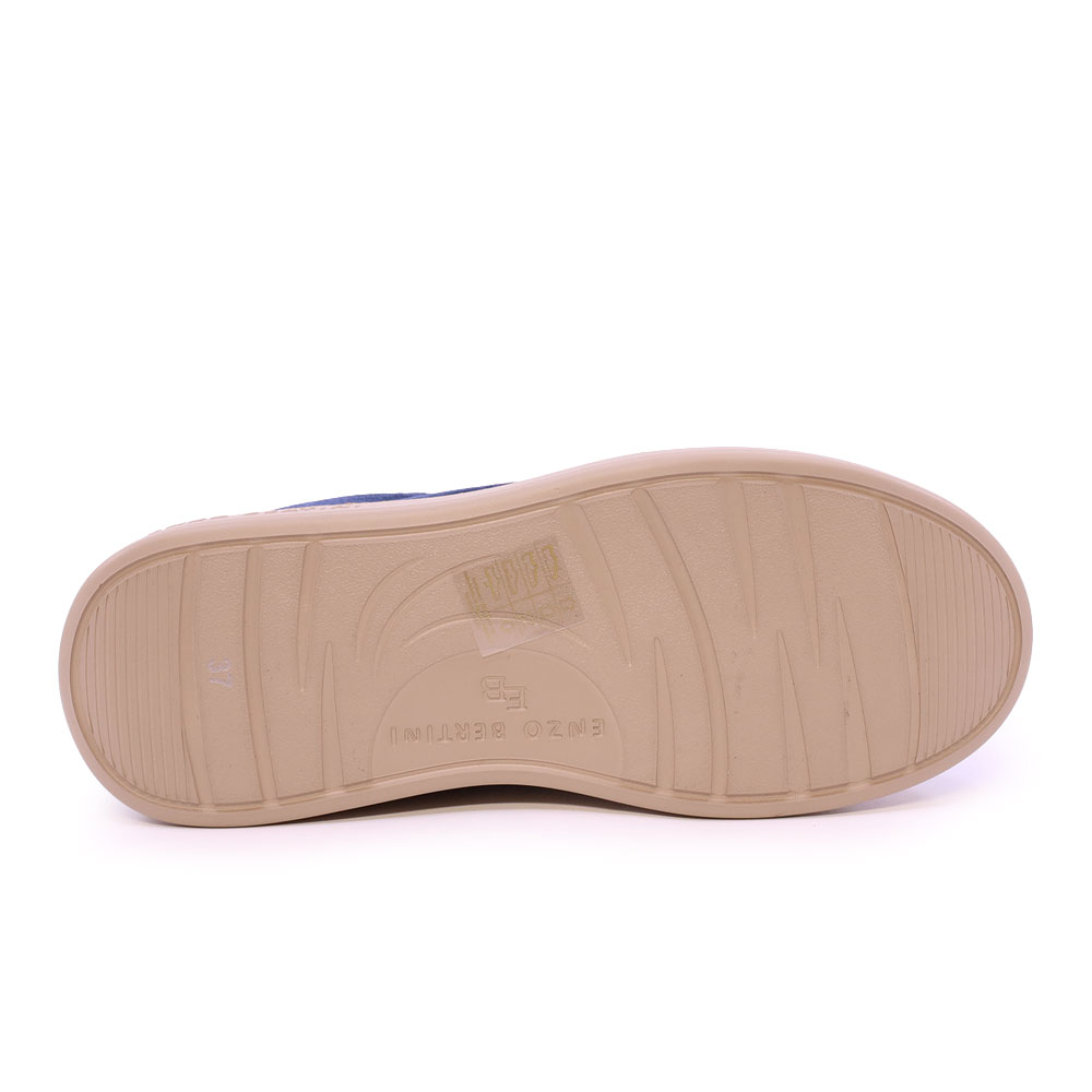 Sneakers ușori femei  Enzo Bertini albastri din piele întoarsă 3862DP585VBL