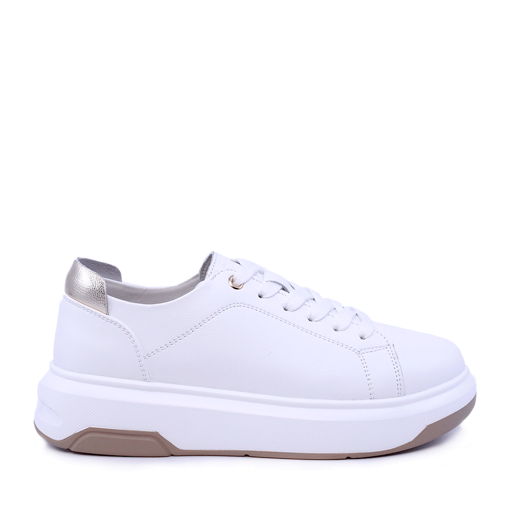 Adidasi usori femei Benvenuti albi din piele 1991DP2210A