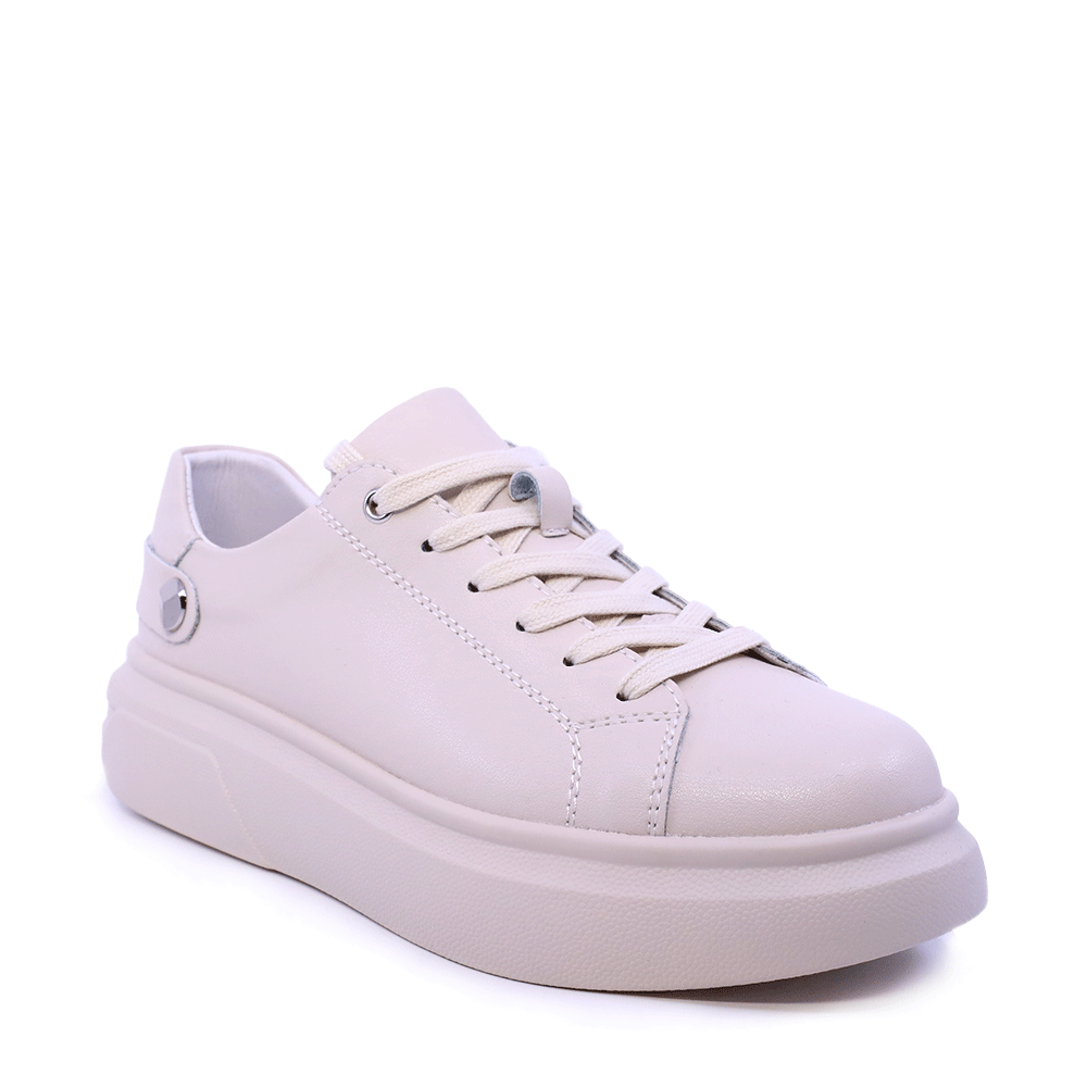 Sneakers ușori femei Benvenuti bej din piele 1991DP2410BE - imagine 2