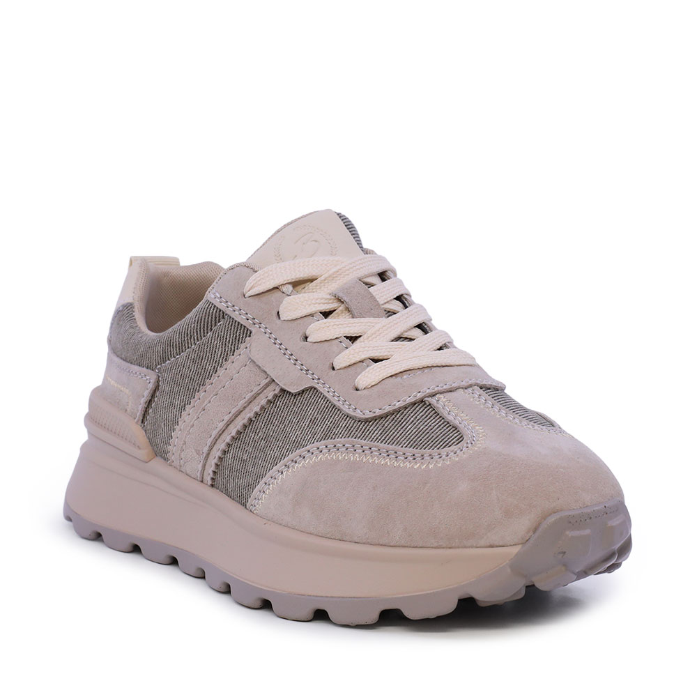 Sneakers ușori femei Benvenuti bej din piele și textil 1992DP6527VBE — imaginea 2