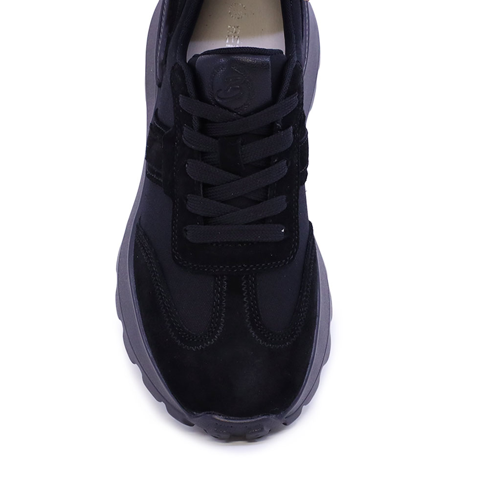 Sneakers ușori femei Benvenuti negri din piele și textil 1992DP6527VN