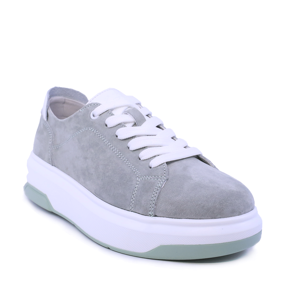 Sneakers ușori femei Benvenuti verzi din piele întoarsă 1991DP2210VV - imagine 2