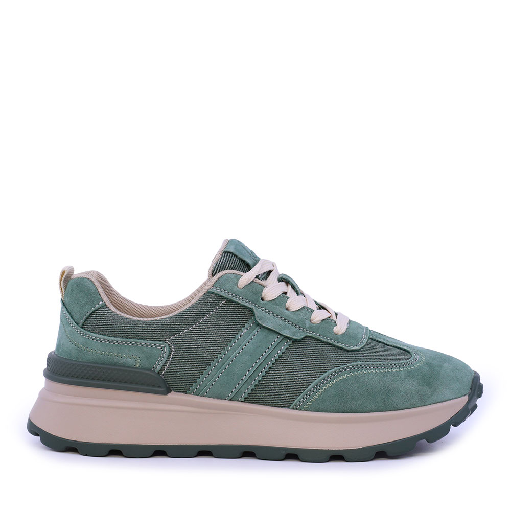 Benvenuti Sneakers ușori femei Benvenuti verzi din piele și textil 1992DP6527VV
