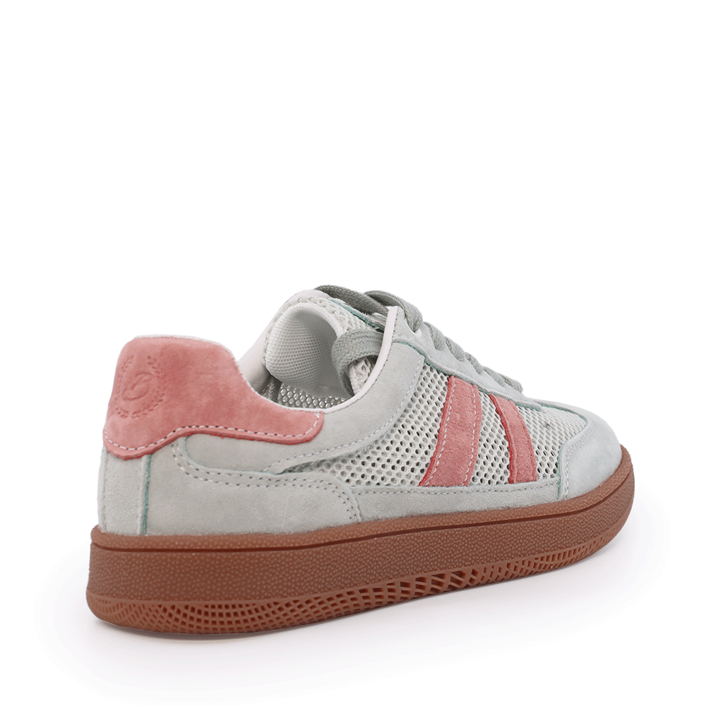 Sneakers ușori femei Benvenuti verzi din piele și textil  1991DPF0390VV