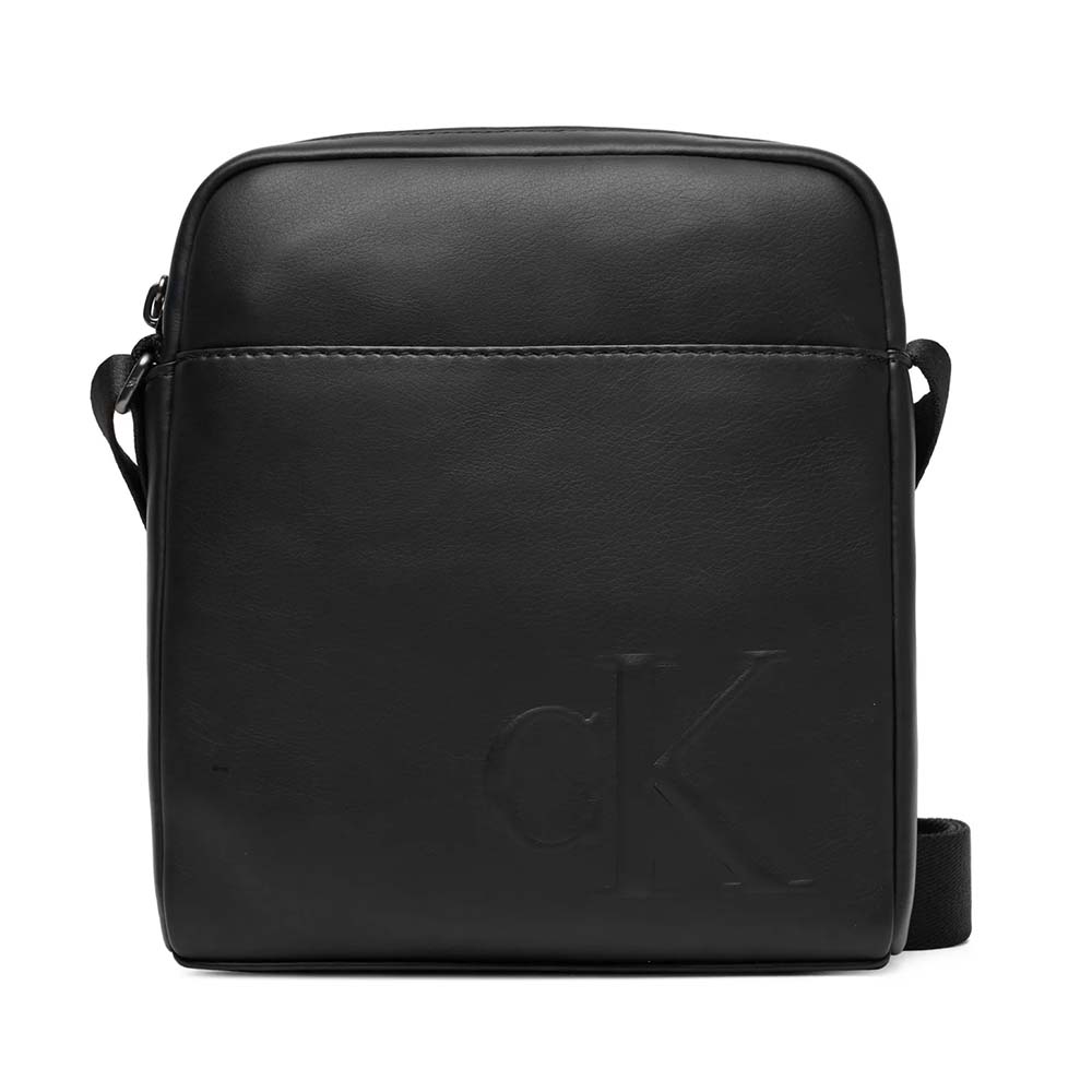 Geantă crossbody bărbați Calvin Klein neagră cu logo frontal 3100BGEA3248N