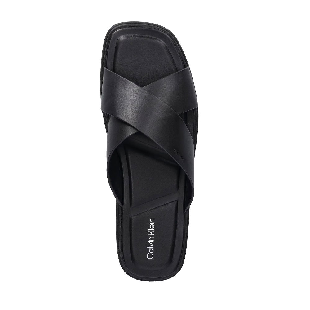 CK Calvin Klein black leather men's clogs 2379BST1737N