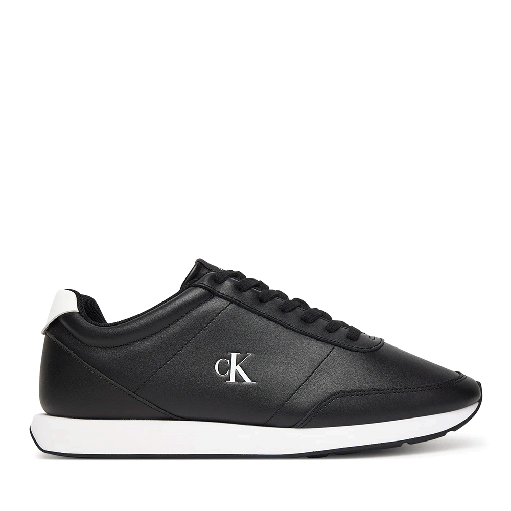 Sneakers bărbați Ck Calvin Klein negri din piele naturală 2370BP01355N