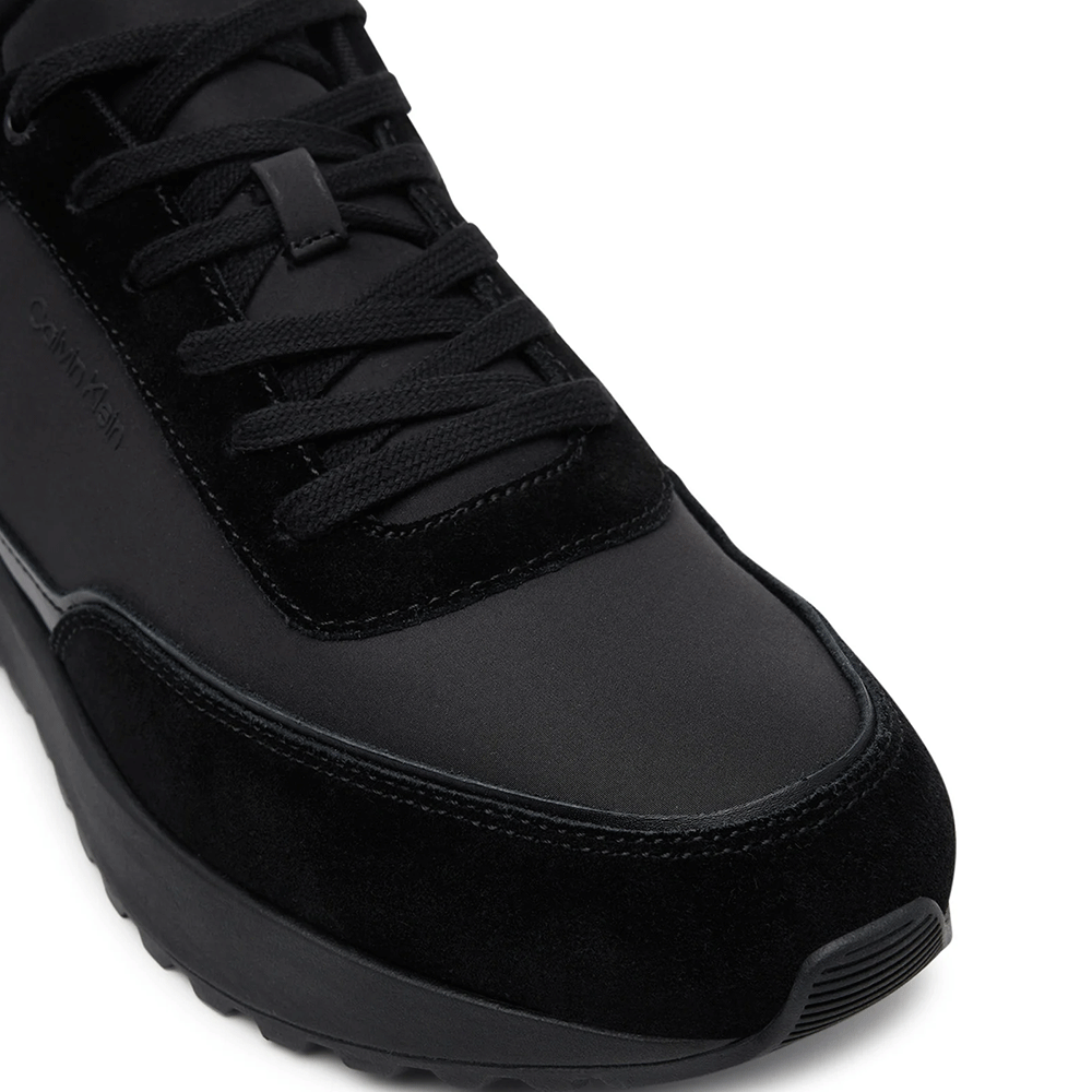 Sneakers bărbați CK Calvin Klein negri din piele și textil  2371BP1714N