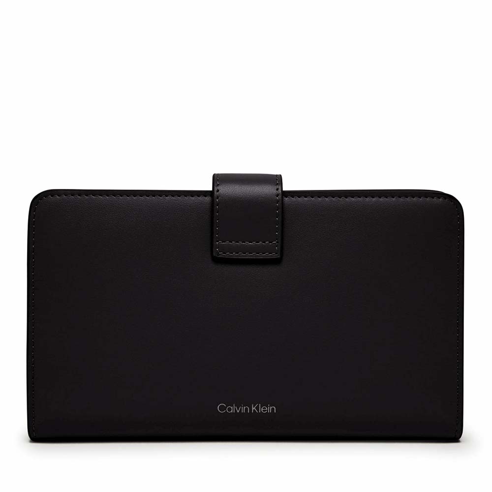 Portmoneu femei Calvin Klein negru din piele cu RFID 3101DPU1108N