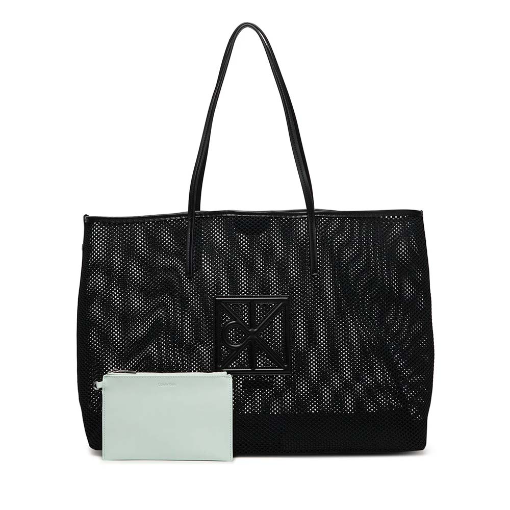 Poșetă shopper femei Calvin Klein neagră cu logo 3101POSS3422N