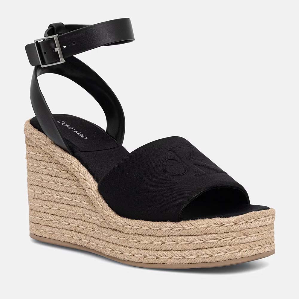 Sandale cu platformă femei Calvin Klein negre 2371DS3014N