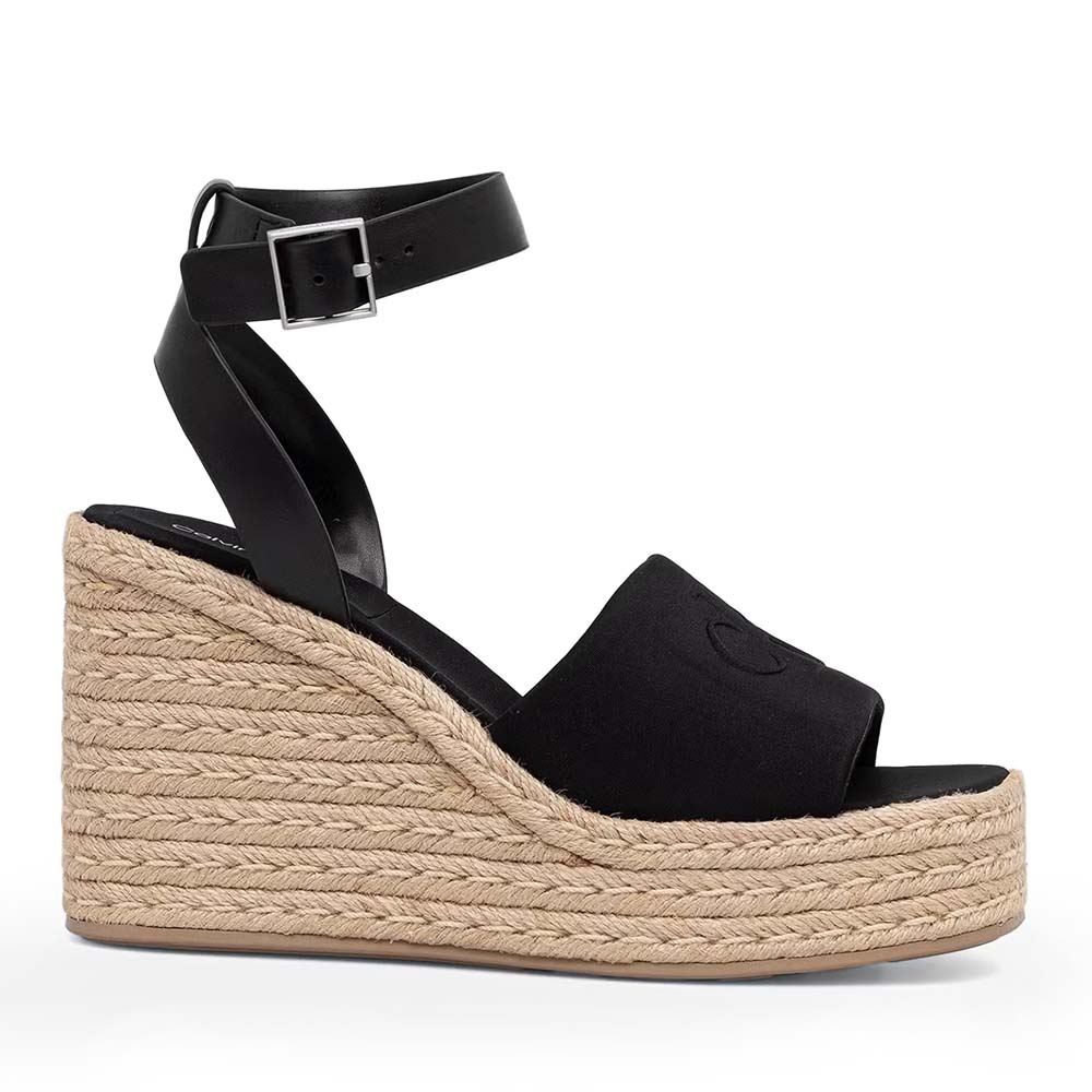 Sandale cu platformă femei Calvin Klein negre 2371DS3014N